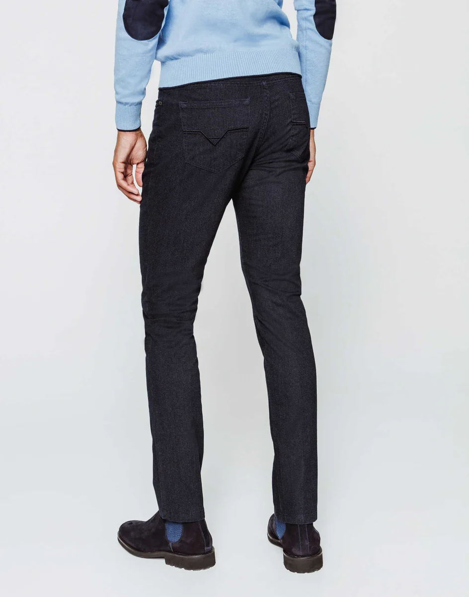 Pantalon 5 poches marine