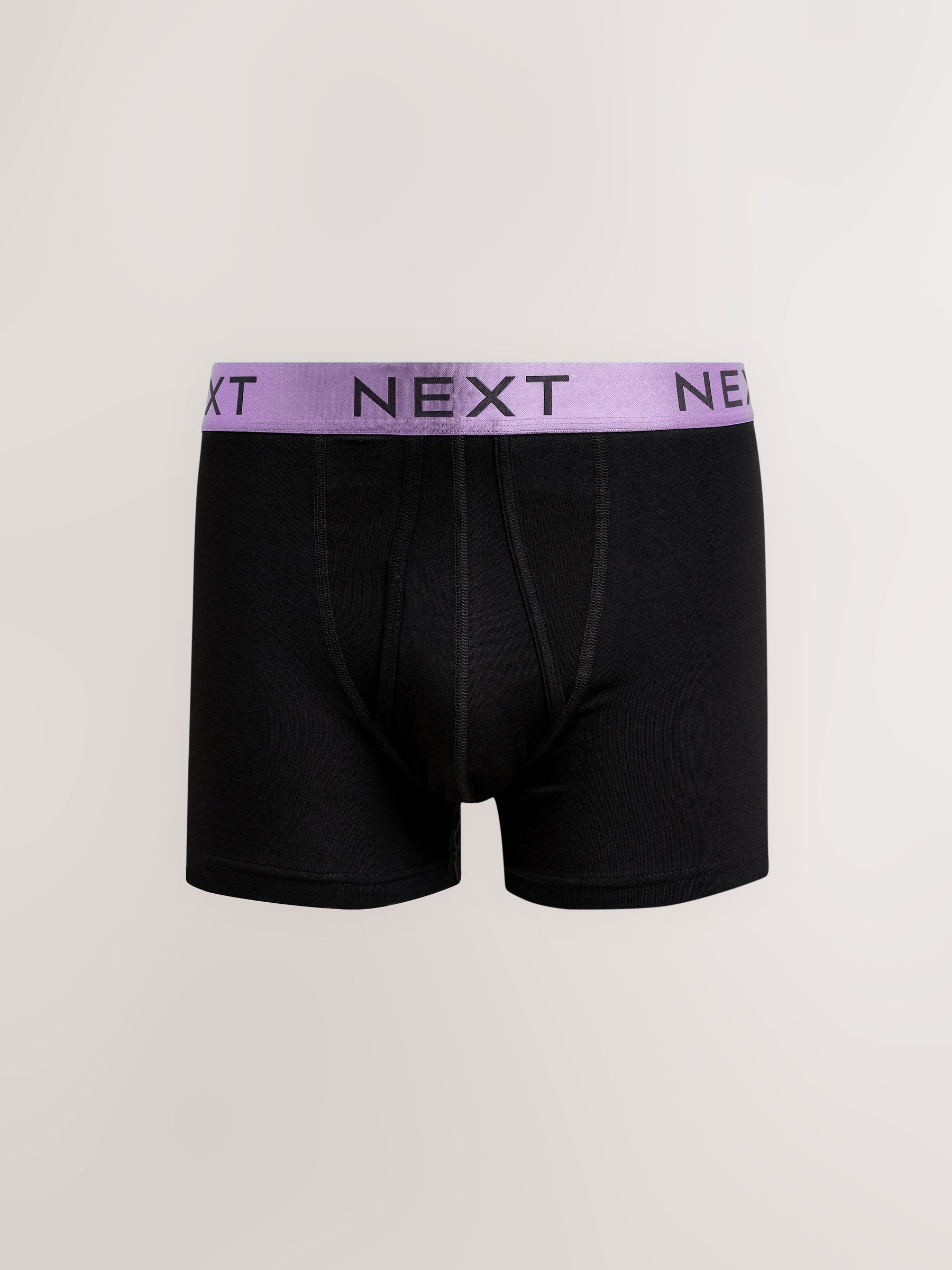 Zwart met felgekleurde glanzende taillebanden - Standaard - 10 Boxershorts zonder plooi