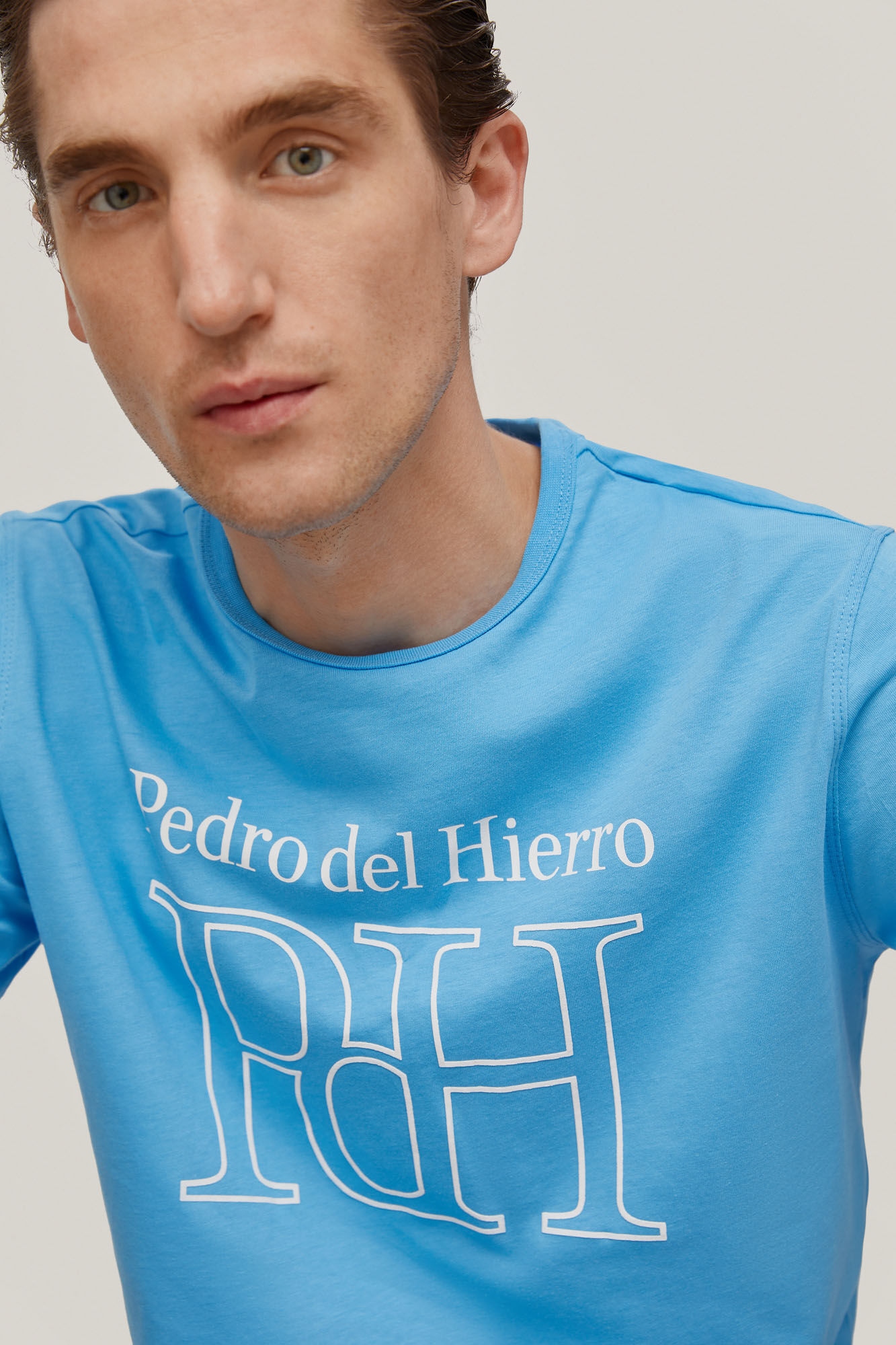 Camiseta com logo grande - Azul