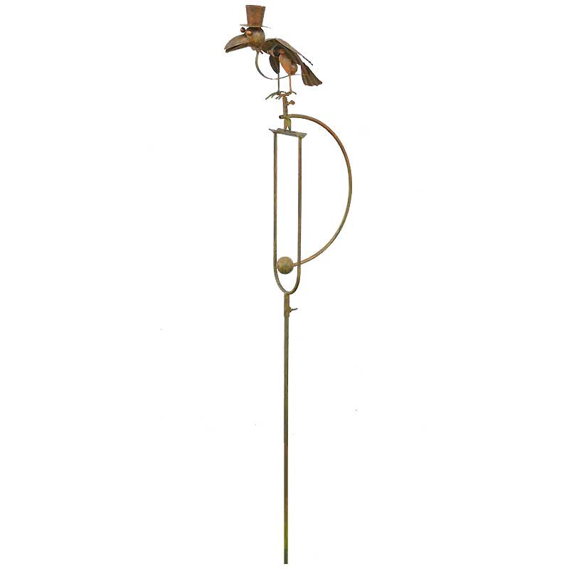 Tuteur mobile oiseau fer 31x13x137cm