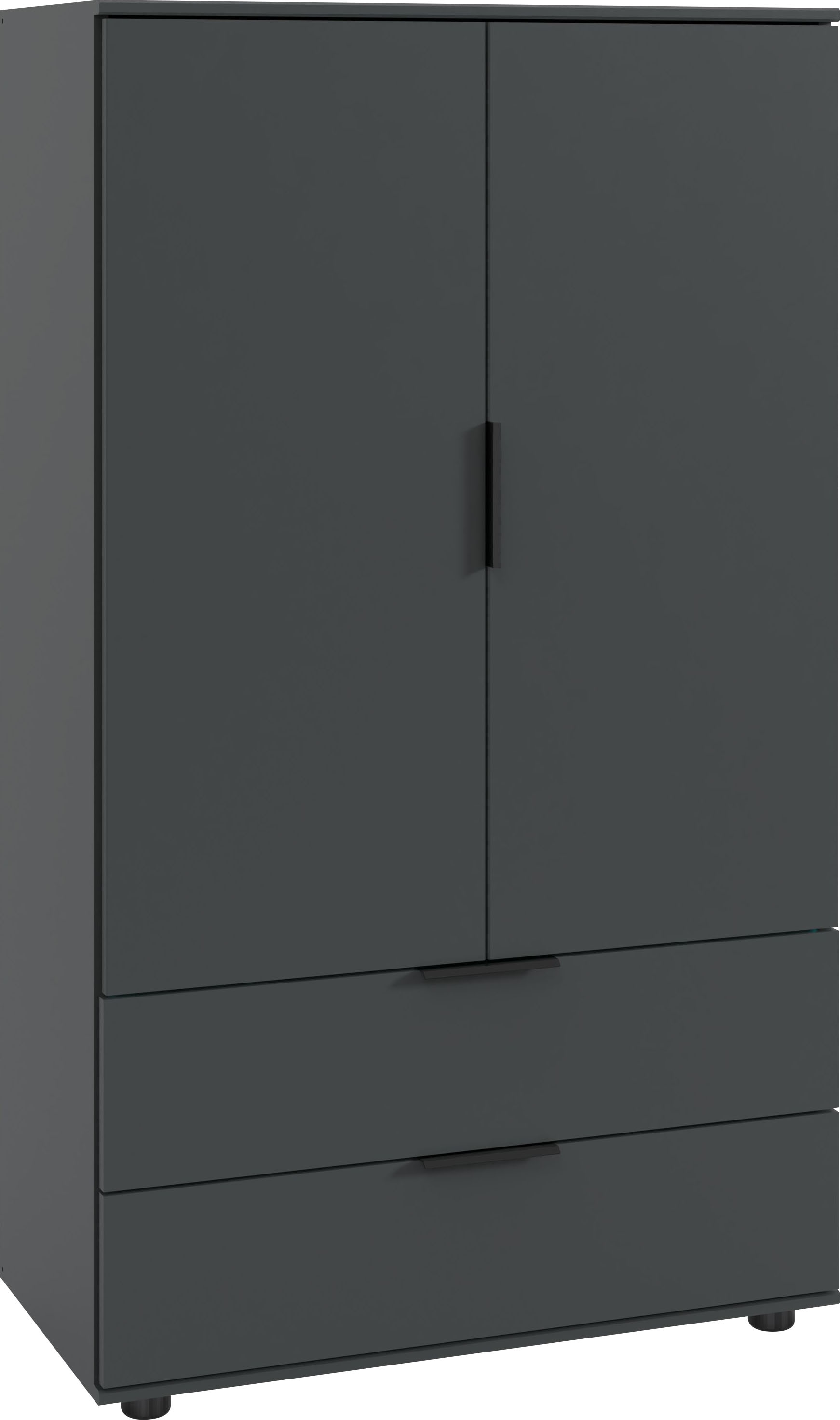 Wimex Wäscheschrank »Easy Plus Kleiderschrank Garderobe 2 Schubladen, 81 oder 130cm breit« in verschiedenen Farben, moderne Optik mit schwarzen Metallgriffen