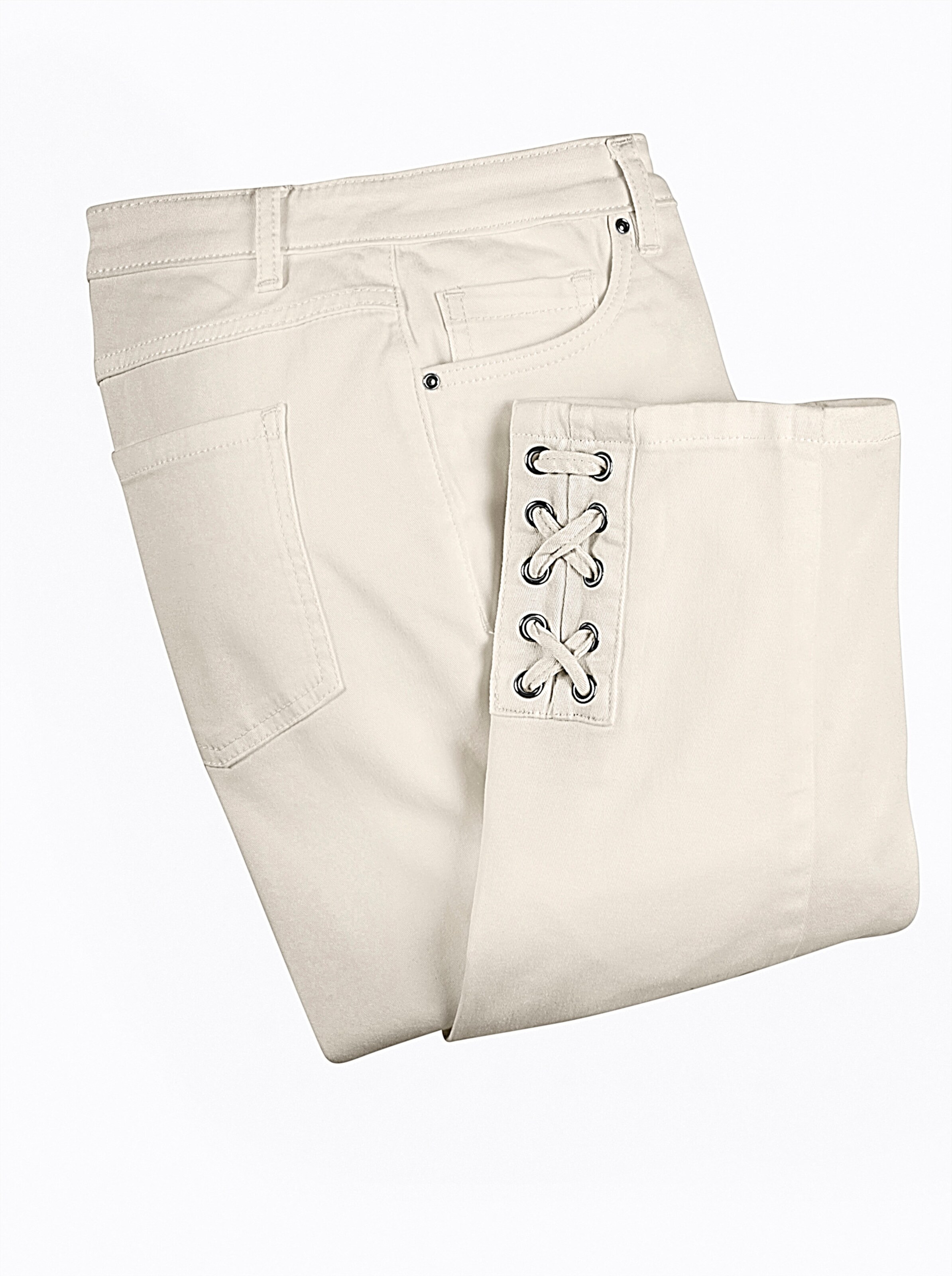 3/4-Jeans in weiß