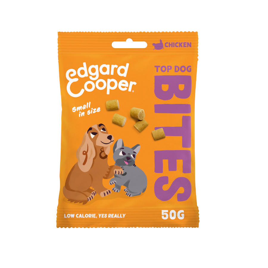 Petiscos para cães em miniatura com sabor de frango da Edgard & Cooper