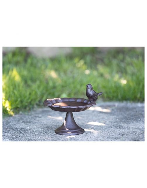 Trixie Vogeldrinkschaal Gietijzer Staand - Drinkbak - Ø16 cm Bruin