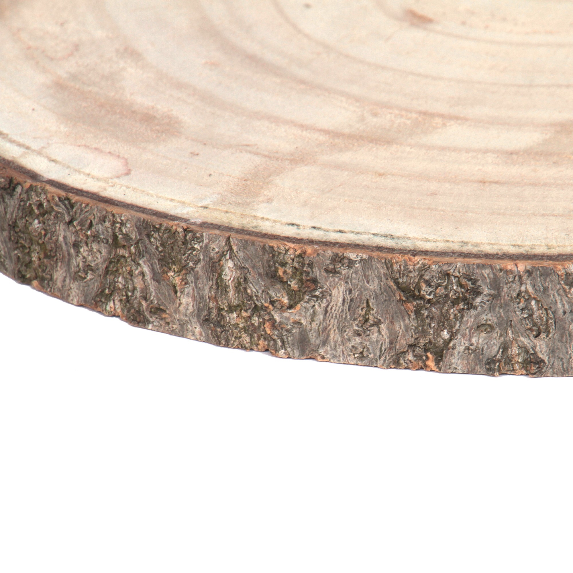 Holzscheiben, unbehandelt, 4er-Pack, natur, Ø 25-30 cm, H 2 cm günstig bestellen