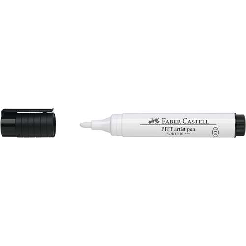 FABER-CASTELL Pitt® artist pen Tuschestift weiß, einzeln