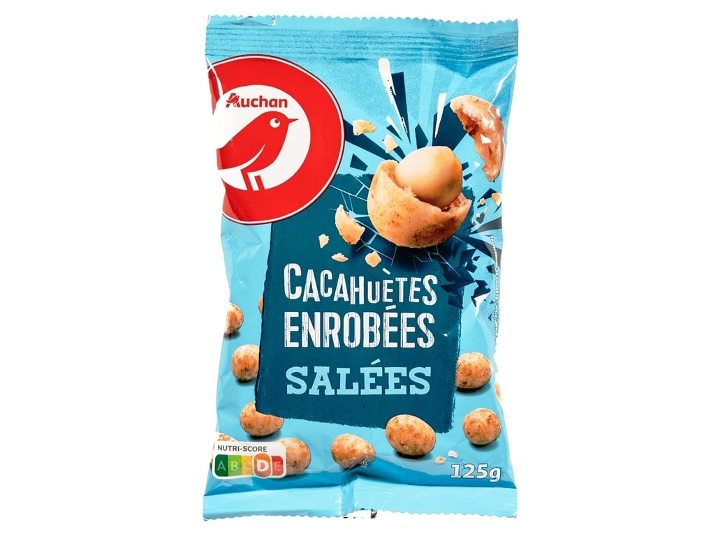 AMENDOINS COBERTOS AUCHAN SALGADOS 125 G