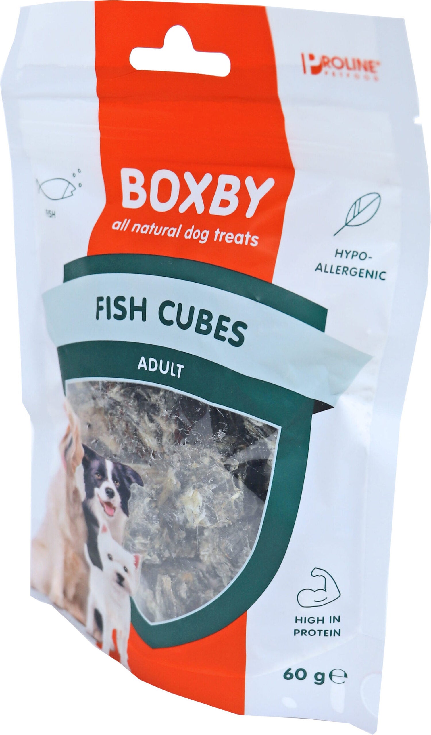 Proline Boxby hondensnoepjes vis cubes 60 gram
