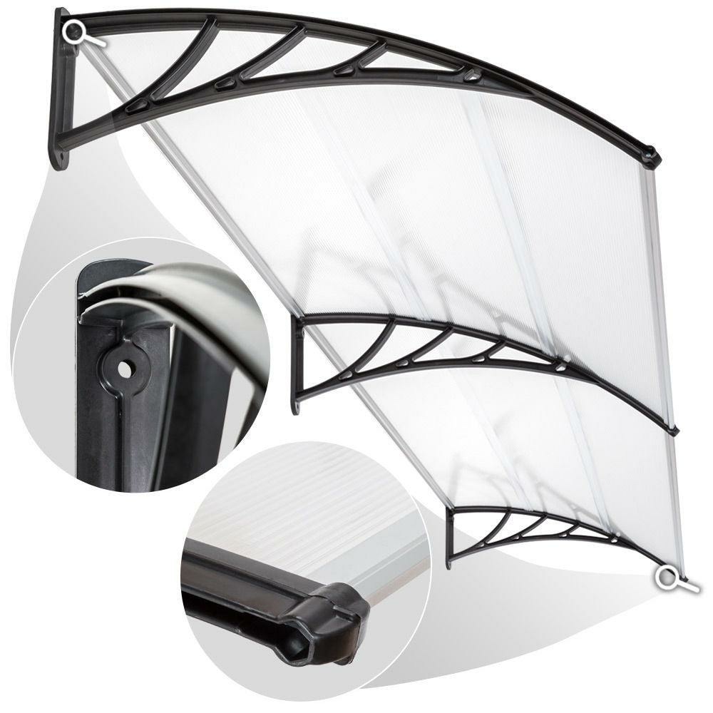 Auvent porte marquise abris de jardin moderne polycarbonate 300 cm