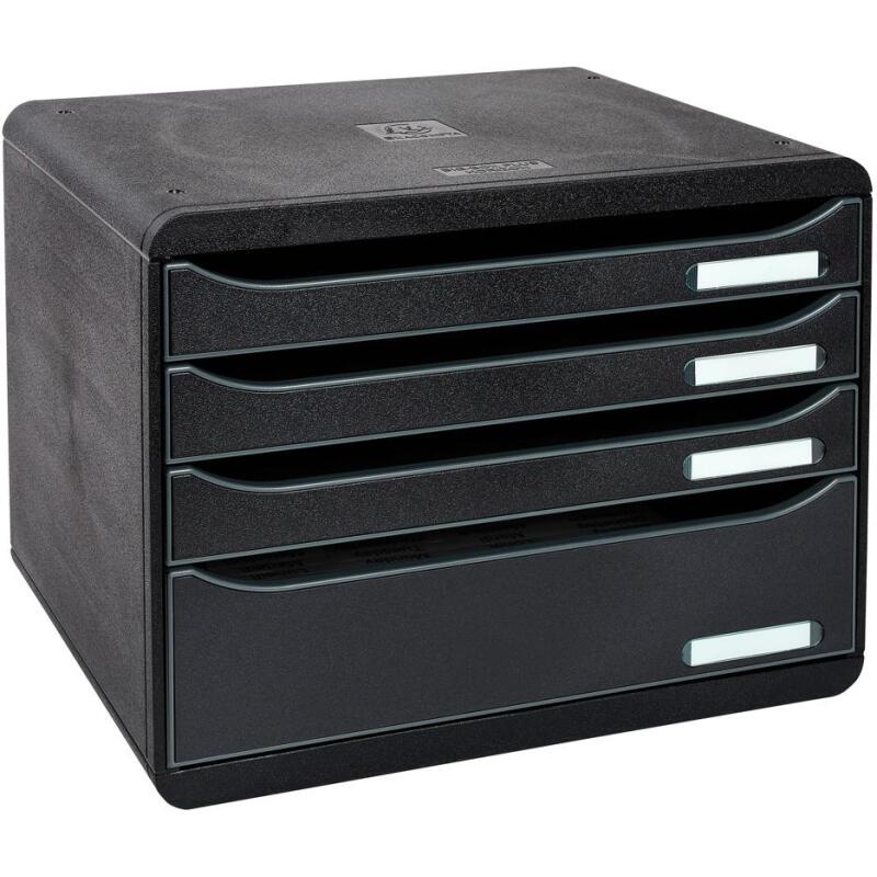 Module de classement Big Box Plus horizon 4 tiroirs Ecoblack