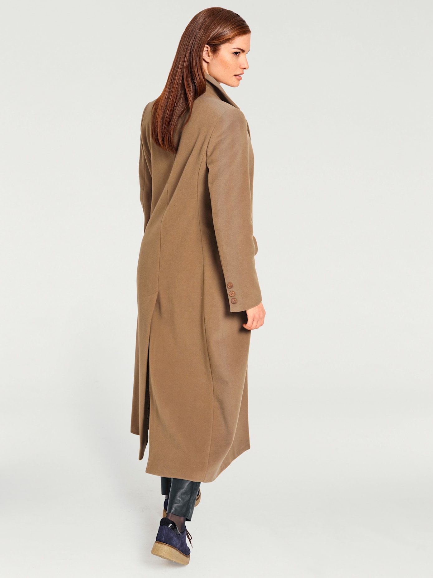 Manteau blazer coupe longue classique