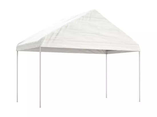Belvédère avec toit blanc 8,92x4,08x3,22 m polyéthylène