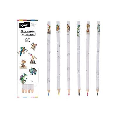 Kiub Bug Art Kook - Set de 6 crayons de couleur