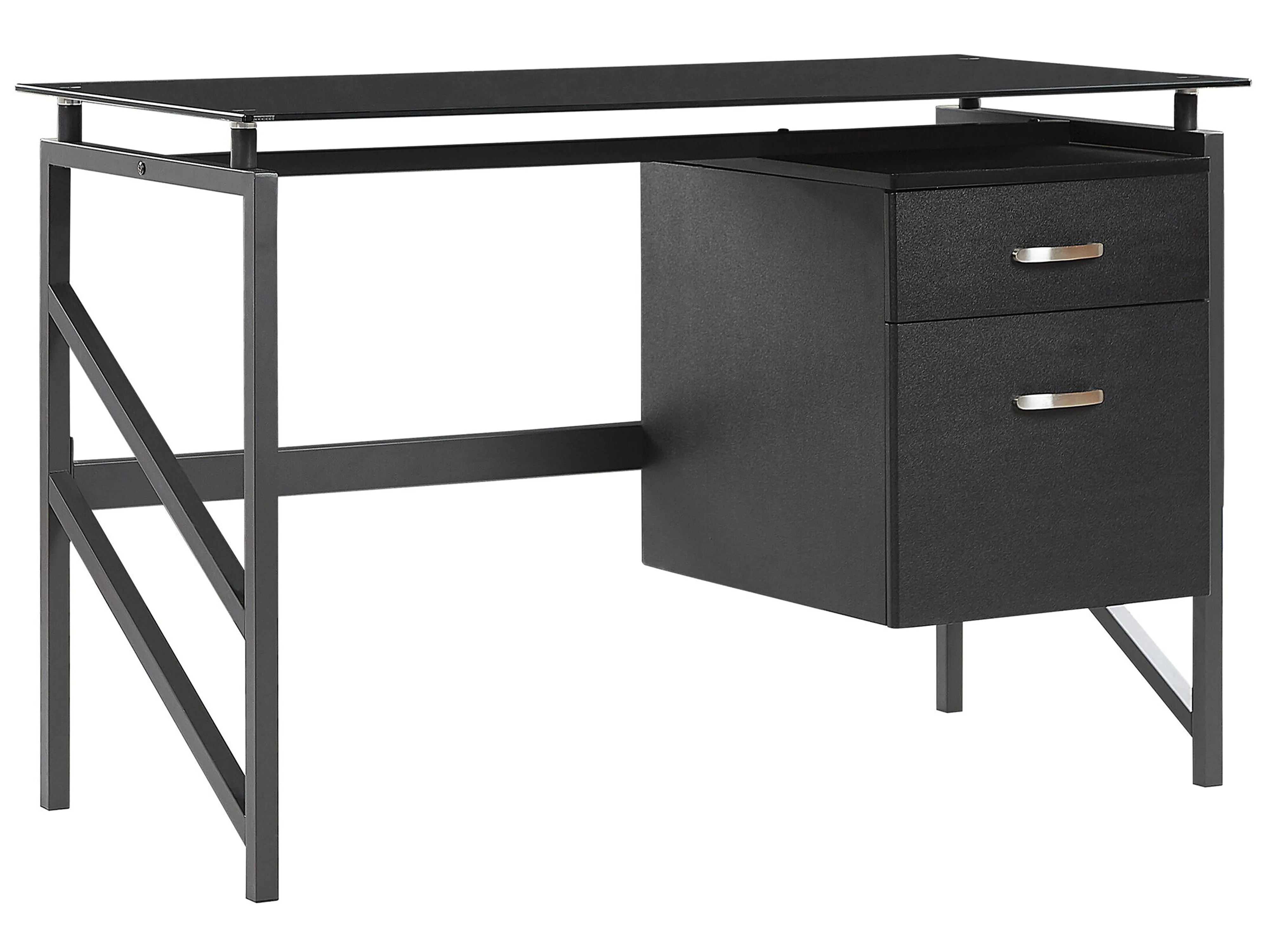 Bureau MORITON Zwart 117 cm 57 cm met opbergruimte