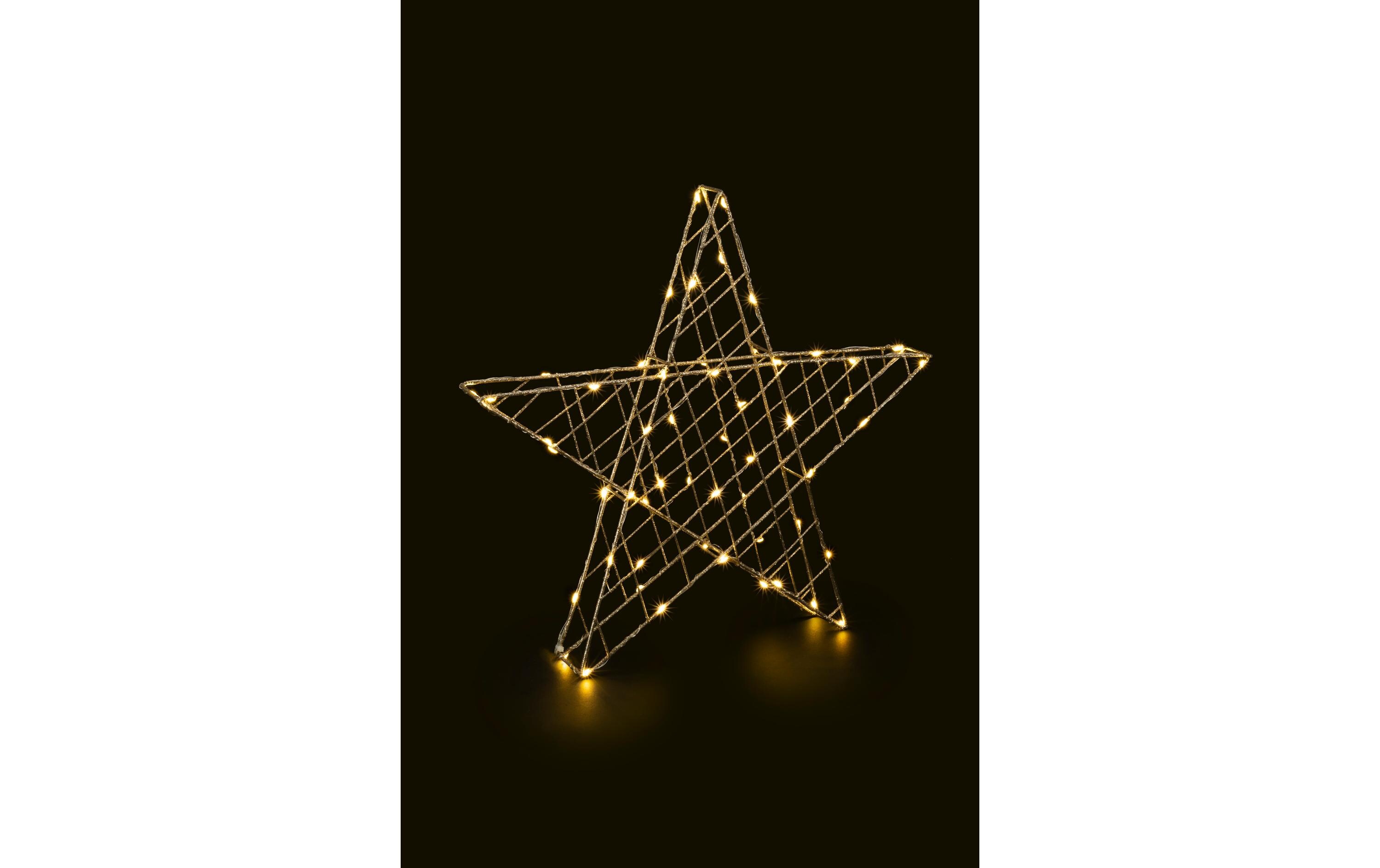 Tischdeko Svenja Star 3D Stern, 40 cm, GoldLED Weihnachtsdekoration