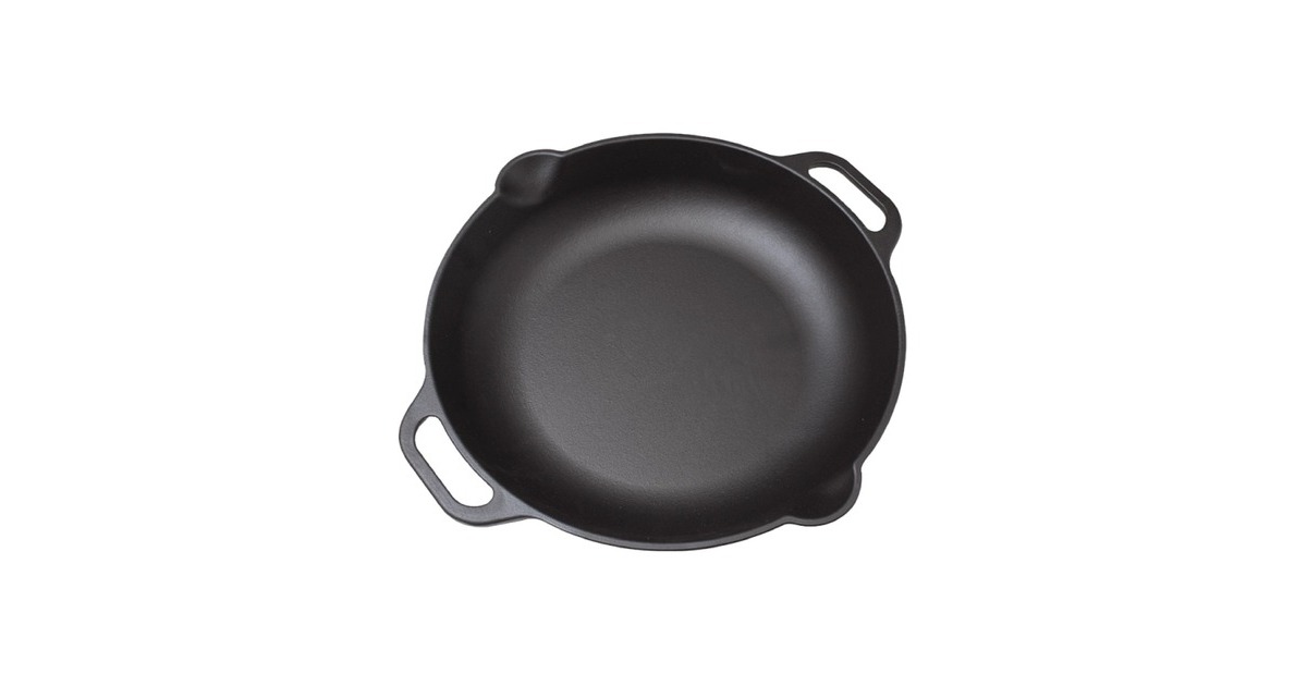 VictoriaSkillet met twee handgrepen 33 cm, Enameled bak-/braadpan  (Zwart, Color packaging)