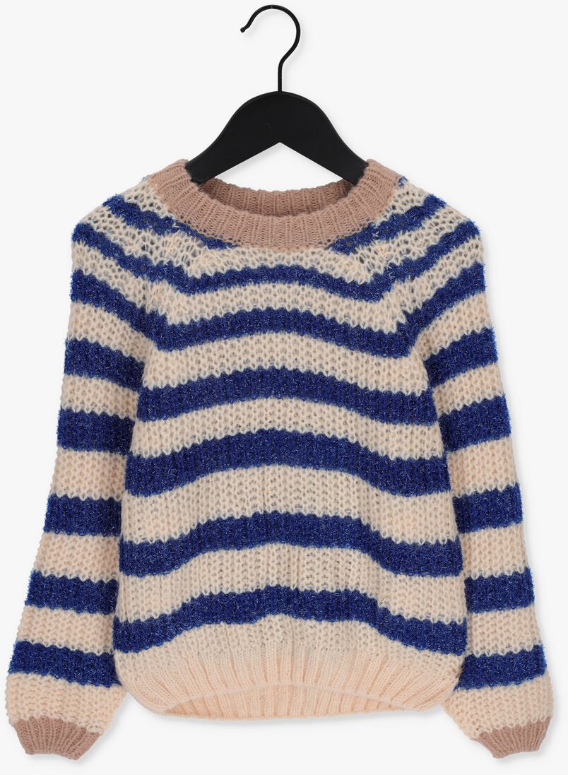 LIKE FLO blauw/wit gestreepte like flo trui f208-5317