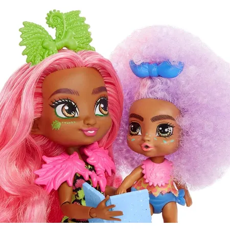 Mattel Cave Club Wilder Babysittingspaß Spielset mit 2 Puppen und Zubehör