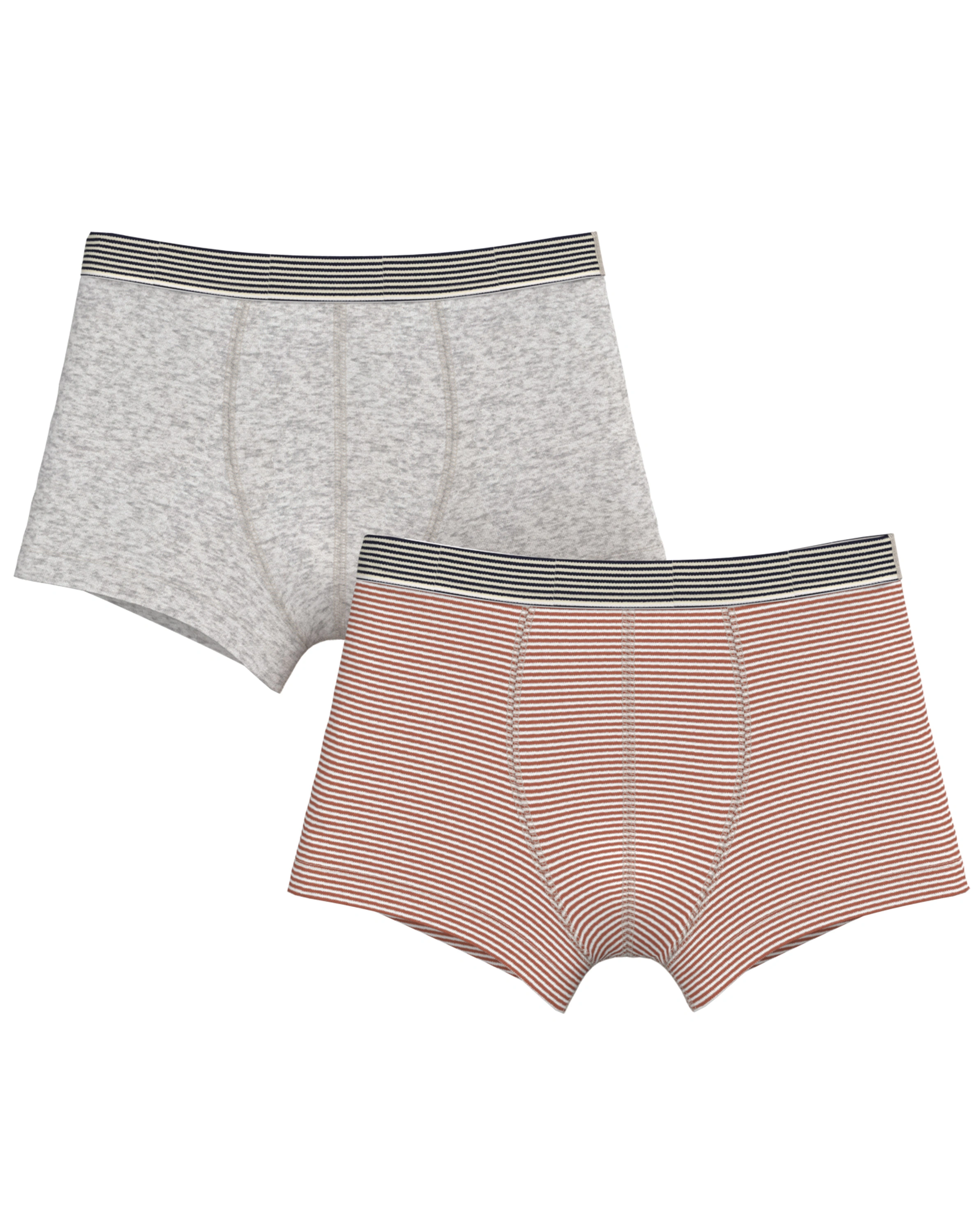 Boxershorts MELANGE 2er-Set in grau/rot