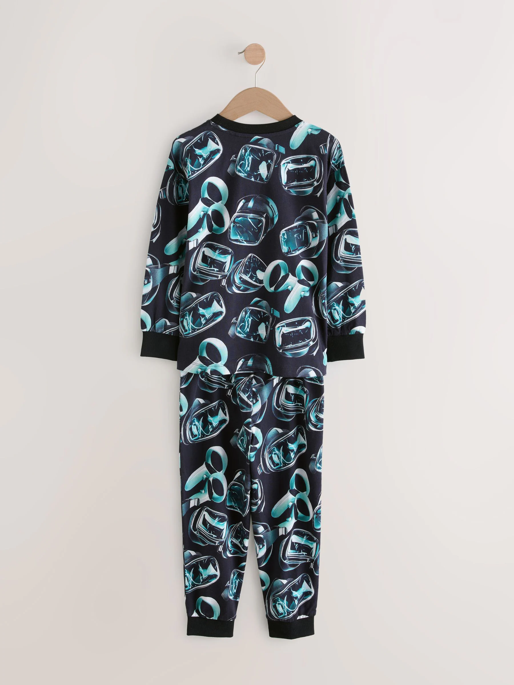Groen/Zwart Pro Gamer - Verpakking van 2 pyjama's met lange mouwen (3-16 jr)