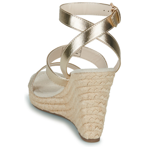Only - ONLAMELIA-16 WEDGE SANDAL FOIL - Doré