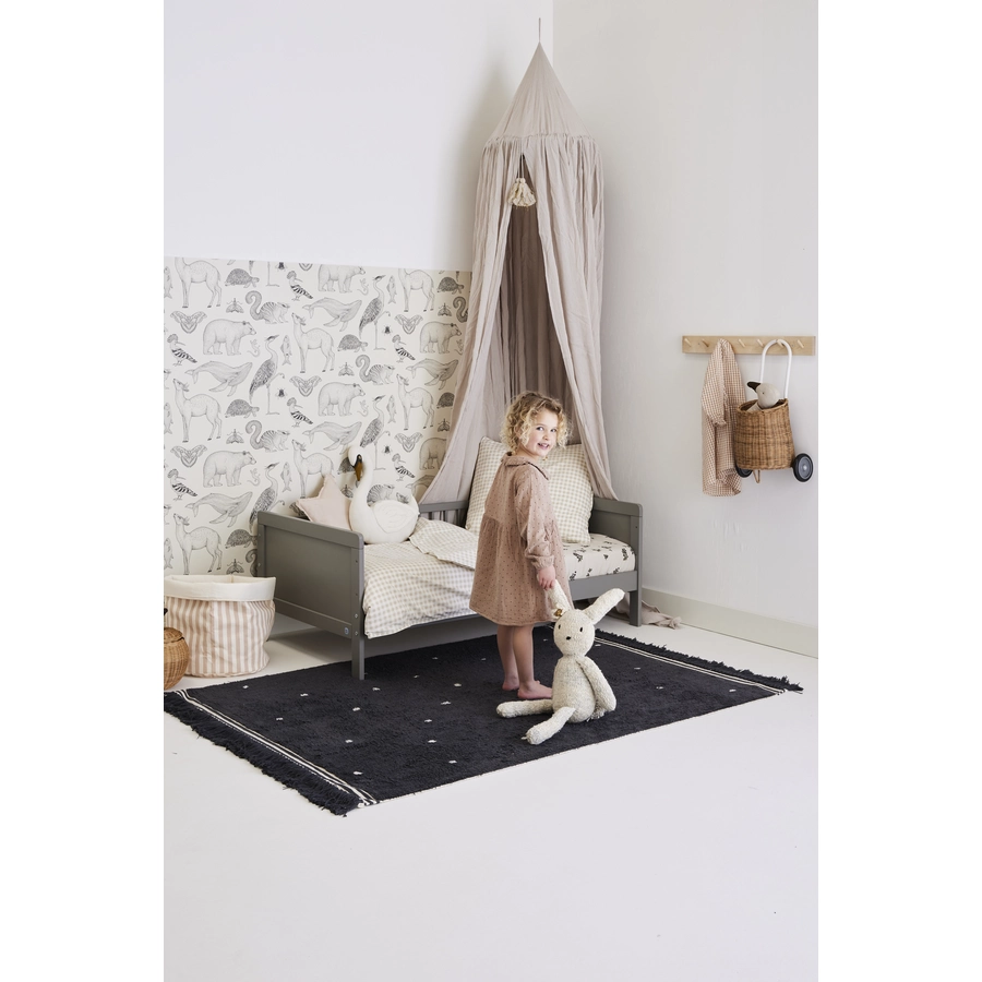 Tapis Petit Kinderteppich Emily dots antracite 170 x 120 cm