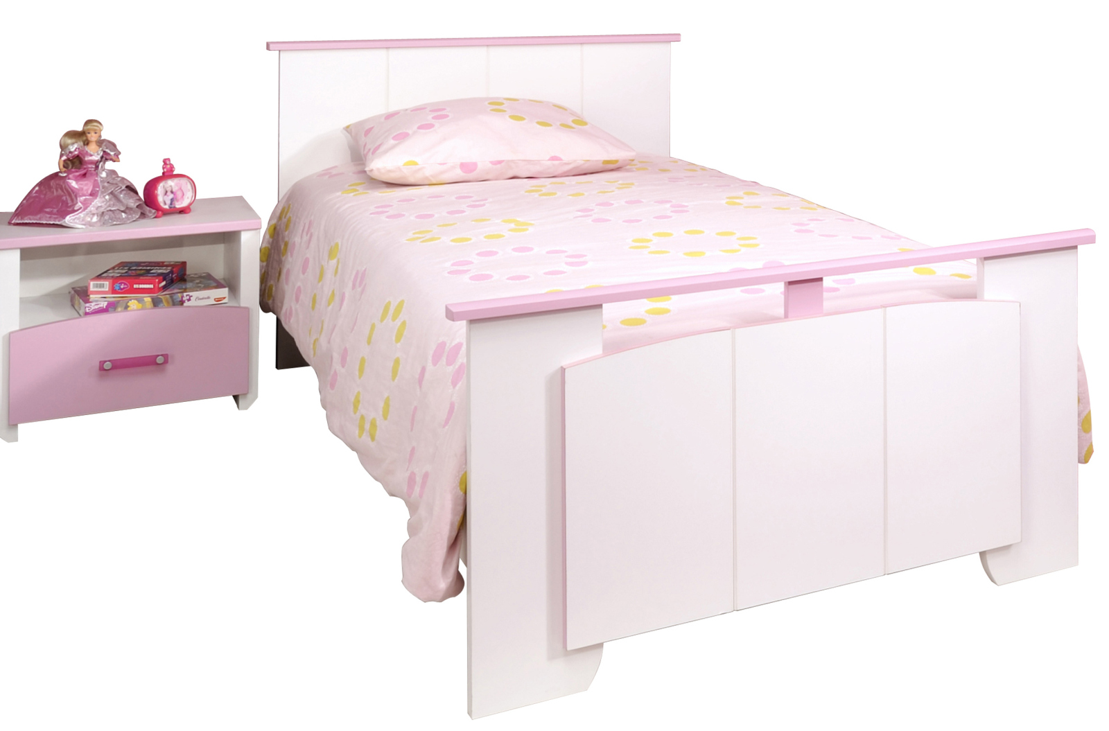 2-teiliges Kinderzimmer - weiß-rosa - Holz