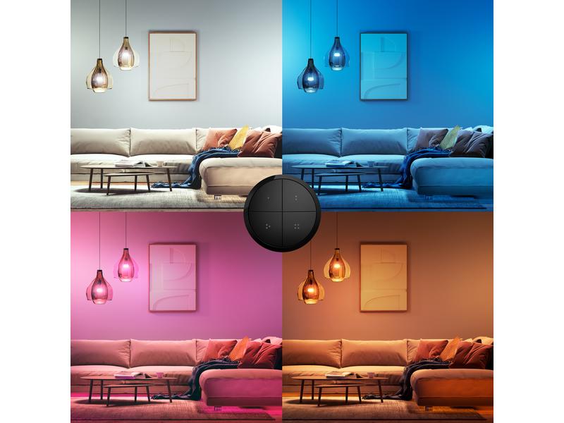 Philips Hue Zubehör Tap Dial Schalter, Schwarz, EU Zubehör für Philips Hue Lichtsystem