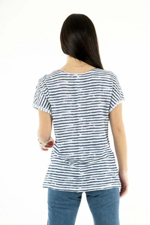 tee shirt le boudoir d'edouard be1024 ecru/marine