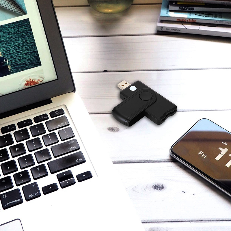 USB 2.0 Sim Card Reader / SD / Micro SD Kartenlesegerät - Schwarz