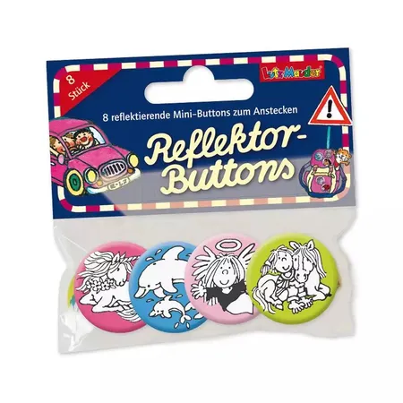Lutz Mauder Mini-Reflektor-Button-Set Mädchen 1, 4-teilig