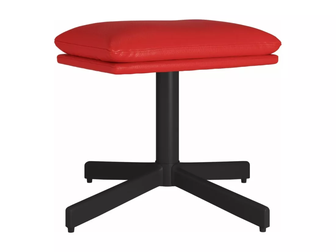 Repose-pied Rouge bordeaux 60x60x36 cm Similicuir