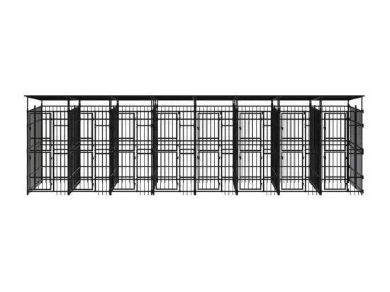 Chenil cage enclos pac noire 768 x 192 x 200 cm 02_0041741