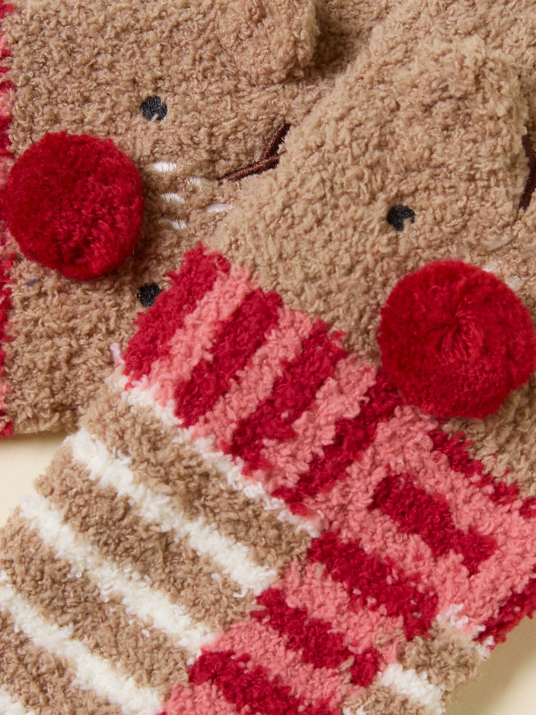 Reindeer Brown - Joules Kids' wollige personage sokken