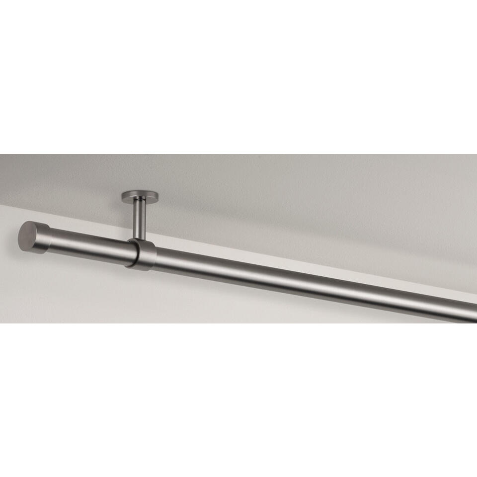 Gordijnroede 120cm - zwart metaal - Ø28mm (2016377)