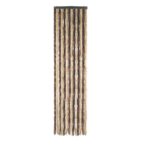 Rideau de porte chenille 56 x 205 cm Marron-Beige