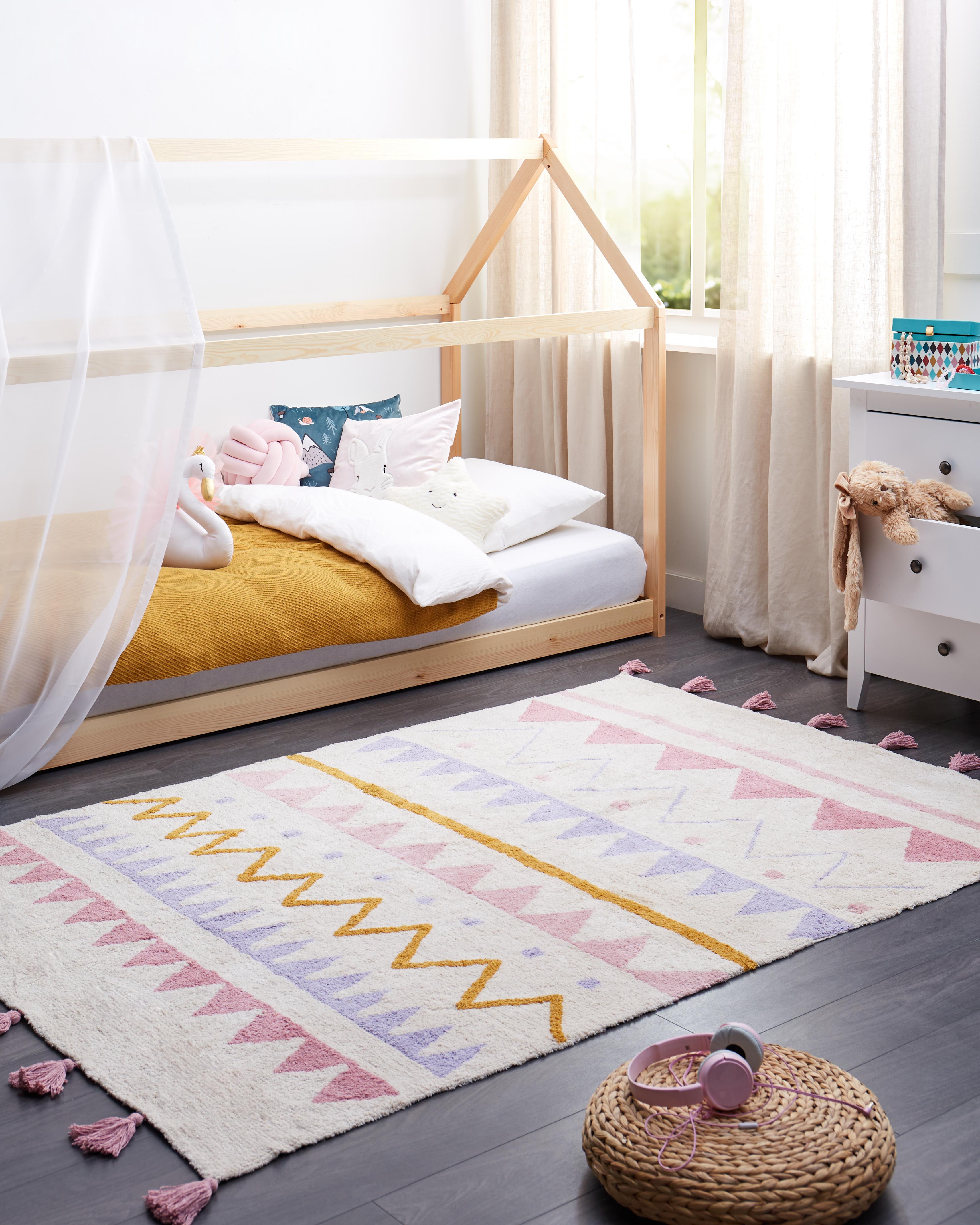 Kindervloerkleed ZAYSAN Roze 140 x 200 cm Katoen