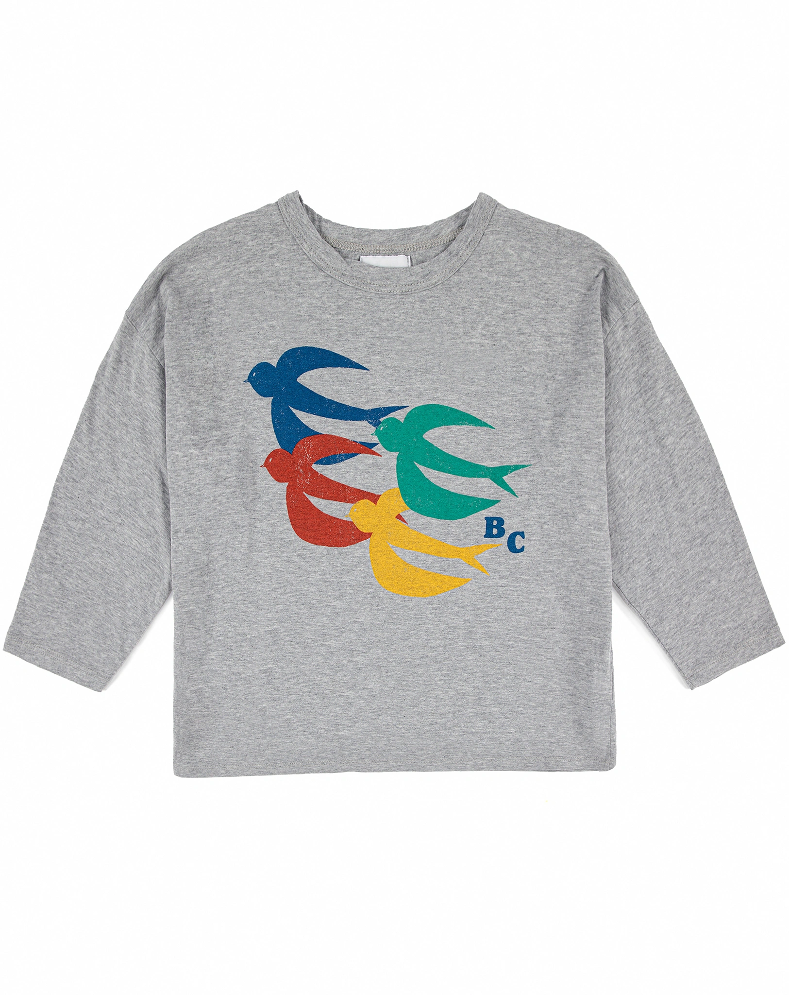 Langarmshirt FLYING BIRDS in light heather grey