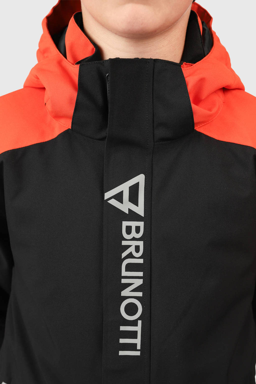 Brunotti ski-jack Sheldony zwart/oranje