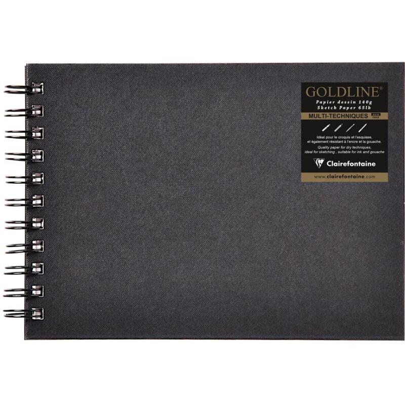 Goldline carnet spiralé 64F A5 140g I - Ivoire