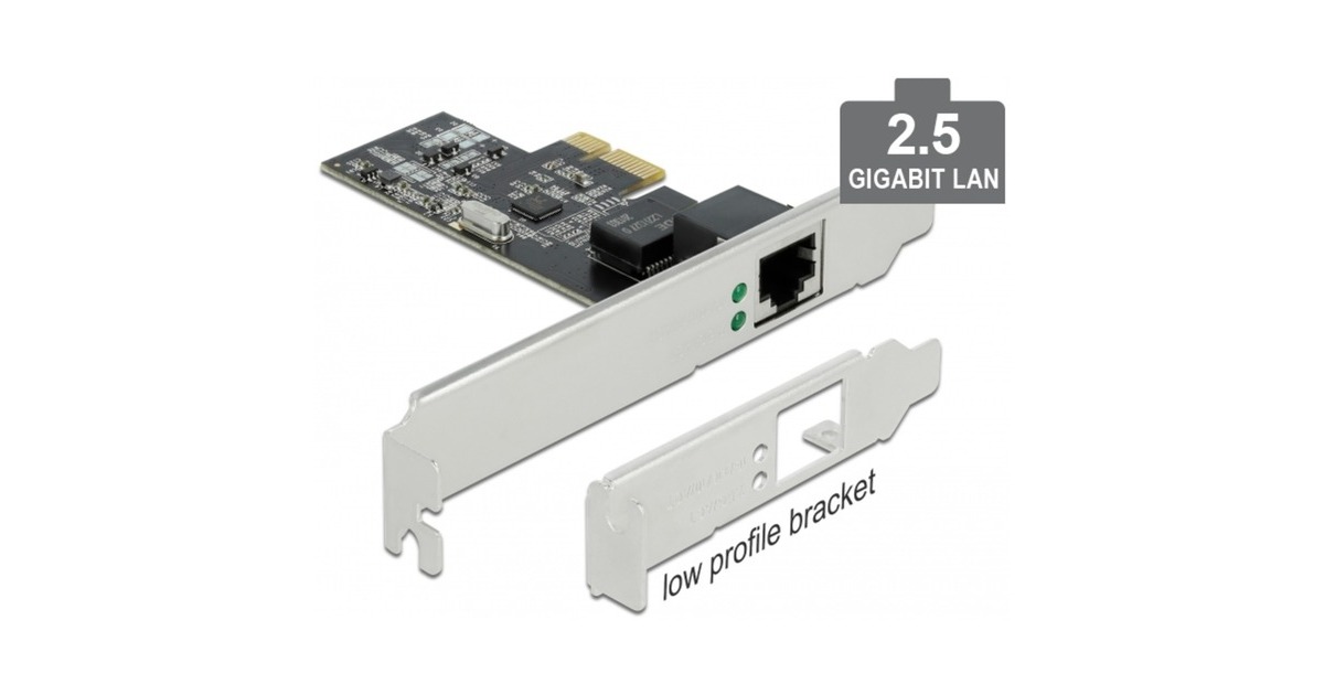 DeLOCKPCI Express x1 Kaart naar 1x 2,5 GB LAN netwerkadapter