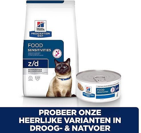 Hill's Prescription Diet Z/D - Kattenvoer - Voor Voedselallergieën en -intoleranties