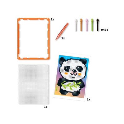 Quercetti Pixel Art Hobbysett Basic Panda 943 Deler