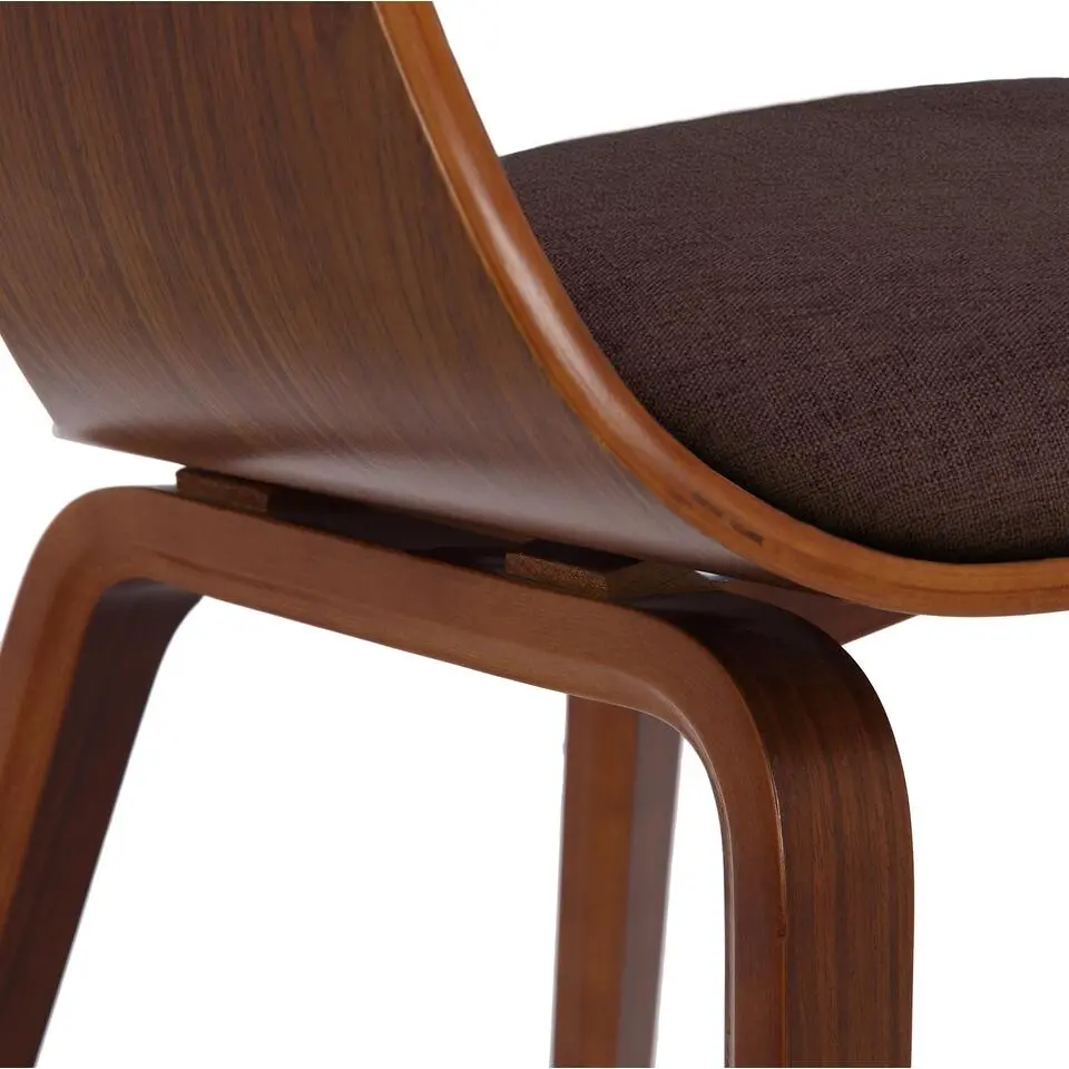 CLP Eetkamerstoel Kingston Stoff walnoot Frame - Stof - walnoot/bruin