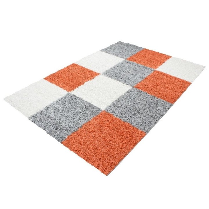 Hoogpolig vloerkleed - Cube Terracotta
