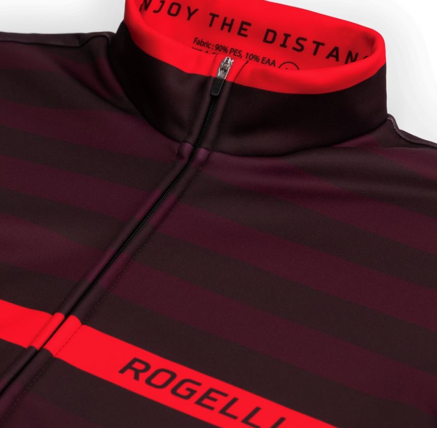 Rogelli Stripe Vinterjakke - Bordeaux/Rød