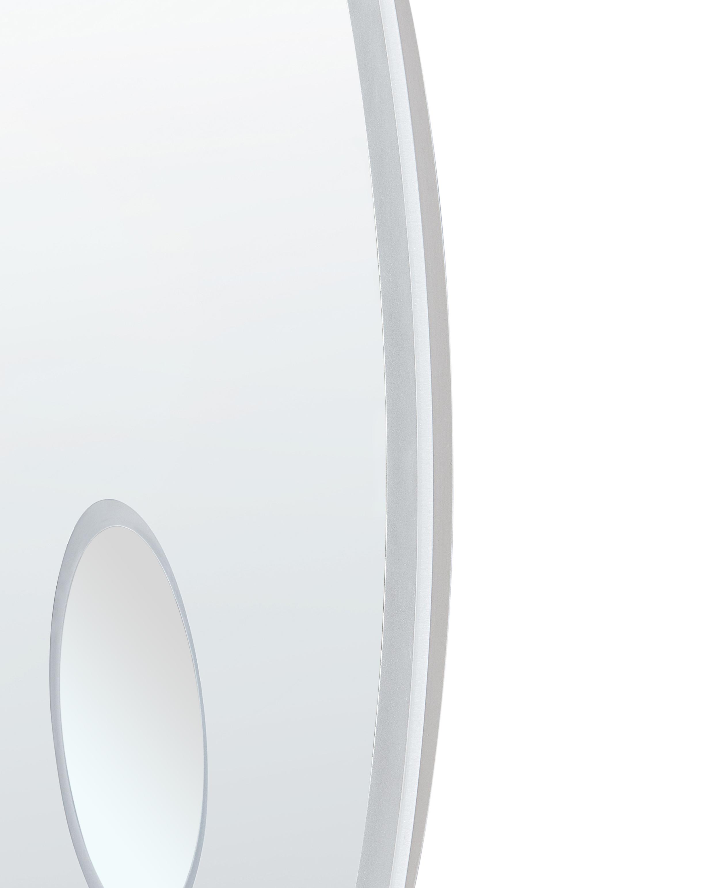 LED badkamerspiegel FIXIN 80 cm 80 cm met ingebouwde Bluetooth speaker Zilver