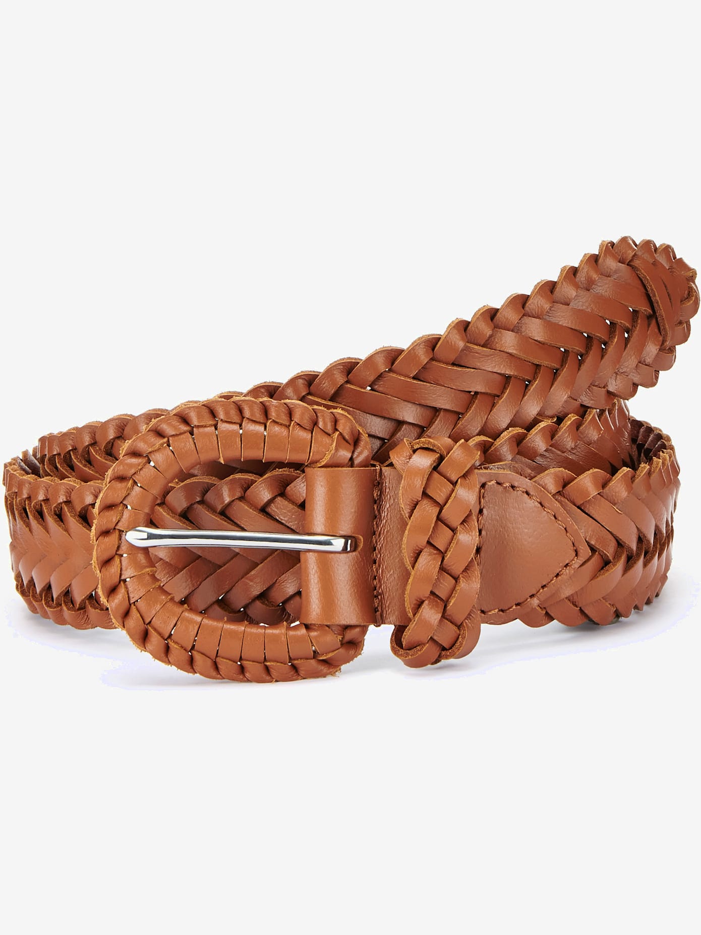 Ceinture en cuir ceinture tressée tendance avec boucle ton sur ton