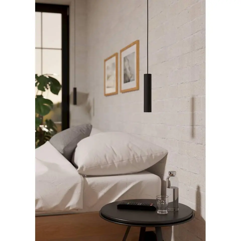 EGLO Almudaina Hanglamp - LED - Ø 4 cm - Zwart - Staal