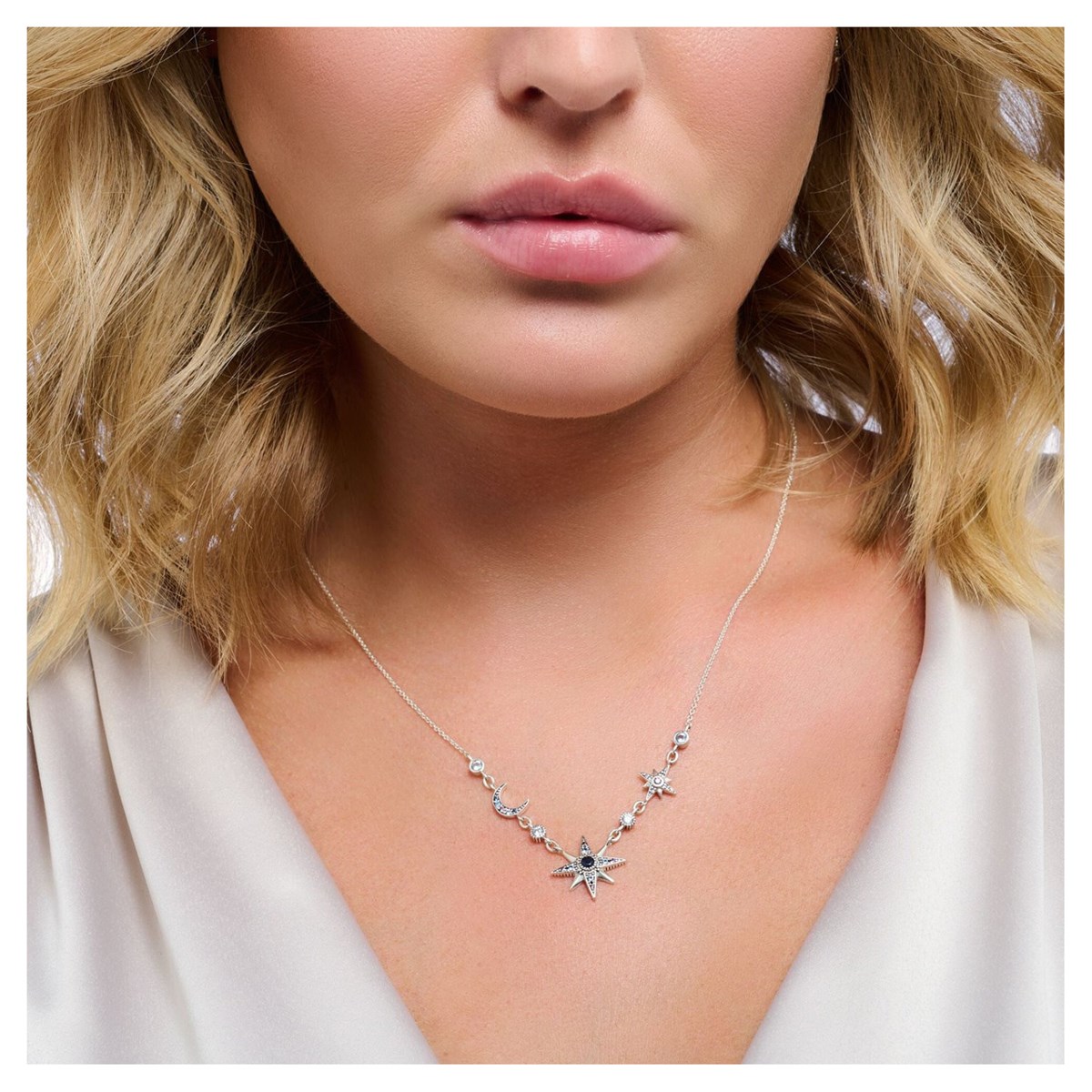 Collier Thomas Sabo Royalty Étoile et Lune argent